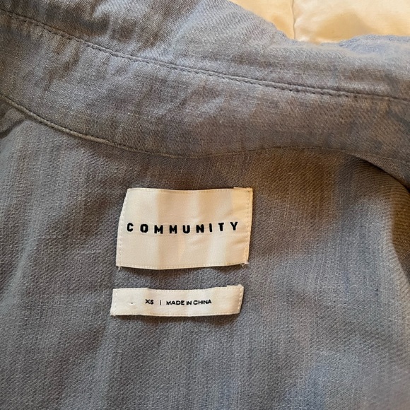 Blue Linen Community Button Up - Picture 5 of 5